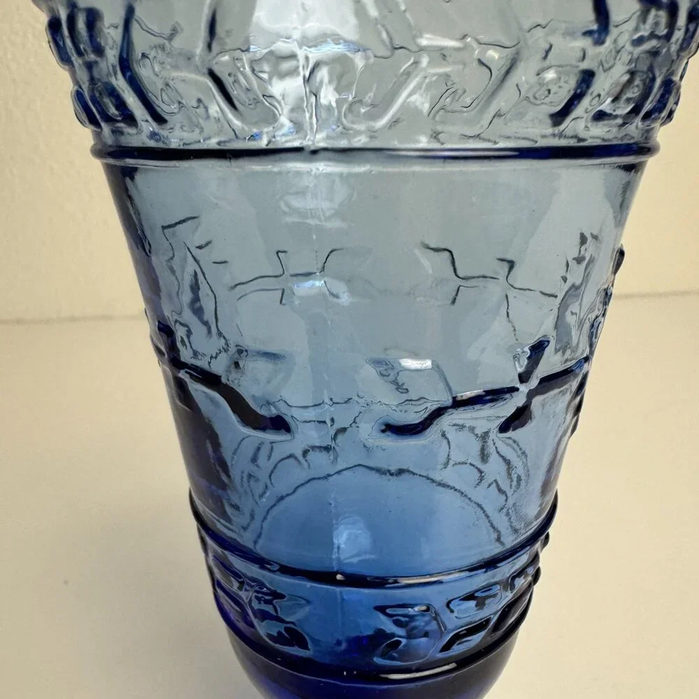 Vintage Blue Wine Glass Goblet